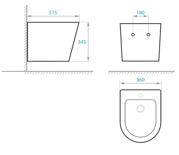 Биде подвесное Koller Pool Orion OR-0515-B