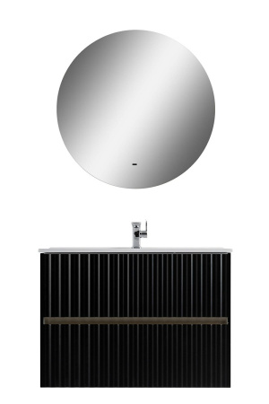 База под раковину Art&Max Еlegant AM-ELEGANT-800-2C-SO-NM-LED Черный матовый
