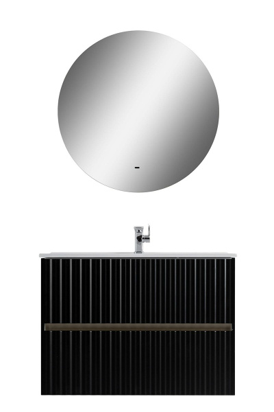 База под раковину Art&Max Еlegant AM-ELEGANT-800-2C-SO-NM-LED Черный матовый