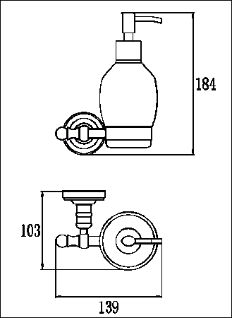 Дозатор для жидкого мыла Ganzer (хром) GZ 31021