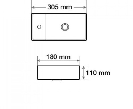 Раковина подвесная (31х19) Melana A311R-803
