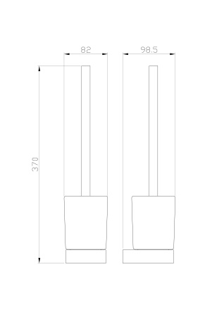 Туалетный ершик в комплекте WONZON & WOGHAND LOTTE, брашированное золото WW-8329-BG