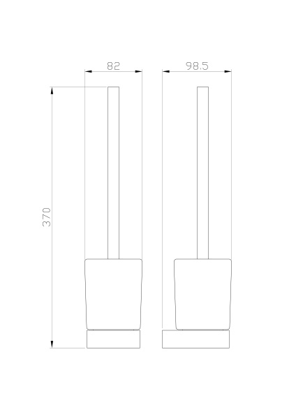 Туалетный ершик в комплекте WONZON & WOGHAND LOTTE, брашированное золото WW-8329-BG