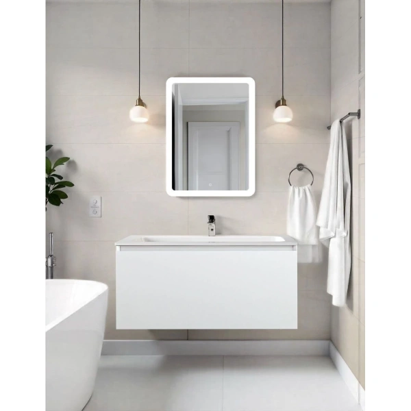 Тумба без раковины Art&Max Latina AM-Latina-1000-1C-SO-BM белый матовый