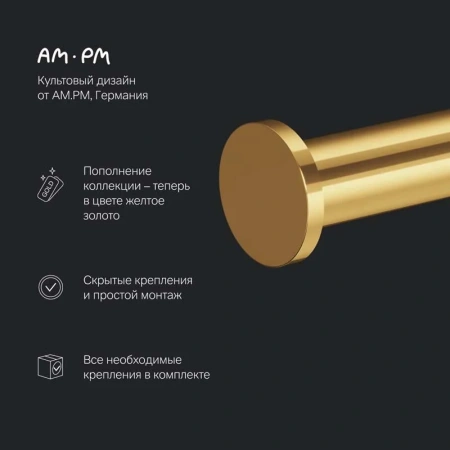 Держатель для туалетной бумаги Am.Pm X-Joy A85A34199 золото