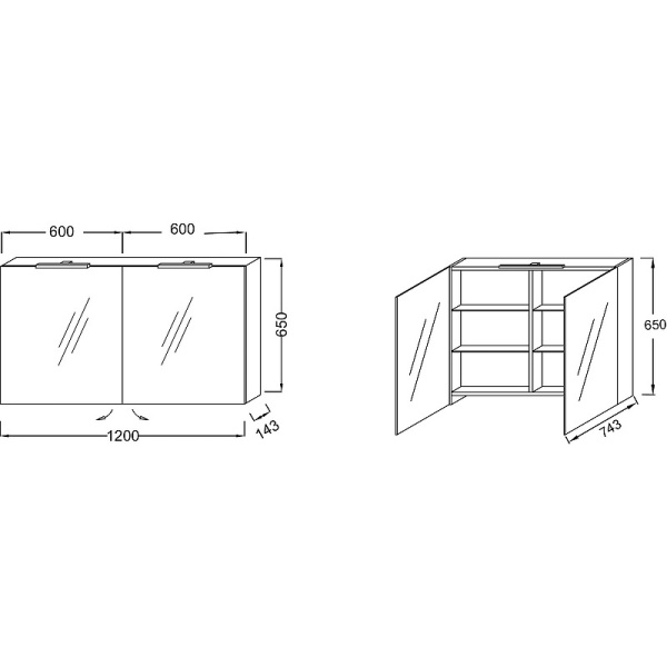 Зеркальный шкаф Jacob Delafon Odeon Up EB798RU-G1C