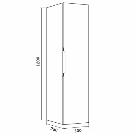 Пенал подвесной Grossman ФОРТА 303005 дуб галифакс
