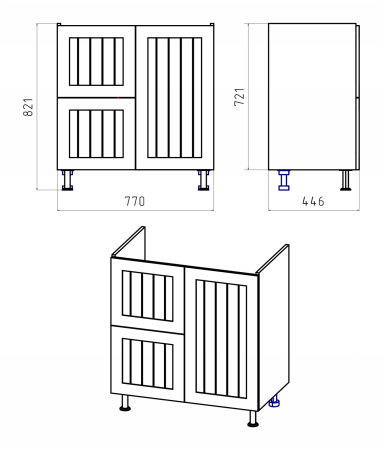 Тумба с раковиной Misty Спарта 80 УТ000013759
