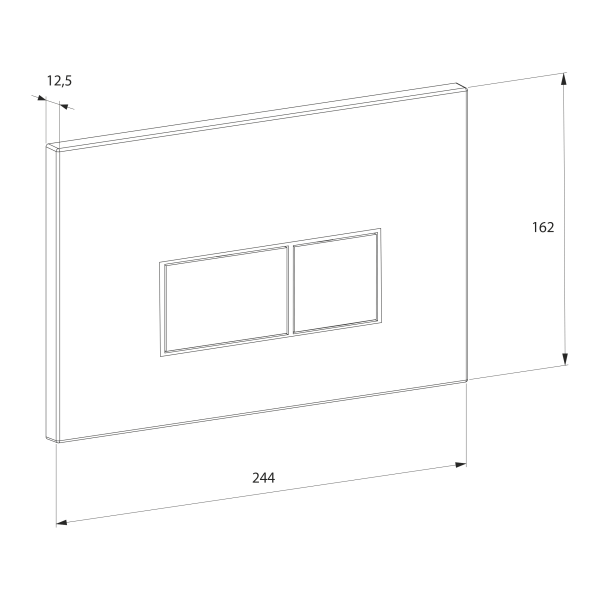 Клавиша смыва D&K Rhein DB1499016 белый