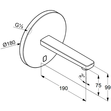 Смеситель для раковины электронный Kludi Zenta 3850305WR