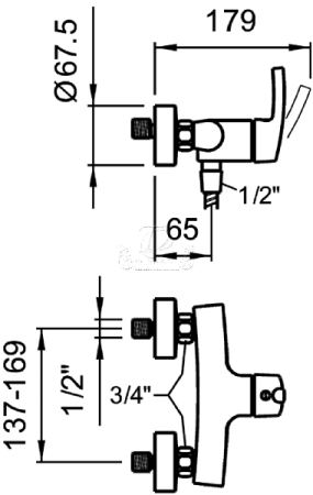 Смеситель для душа Laufen Curvepro 3.3165.7.004.400.1
