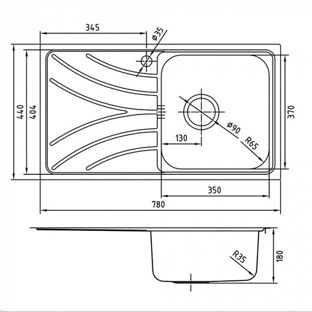 Кухонная мойка, нержавеющая сталь iddis Arro ARR78SRi77, сталь 