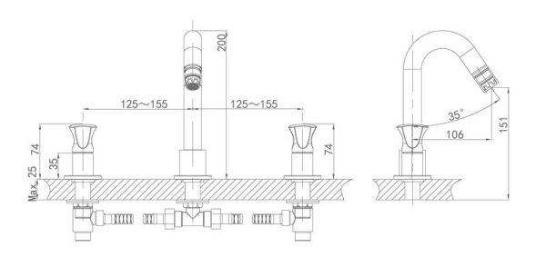 Смеситель для раковины D&K Hessen Grimm (DA1384101) Смеситель для раковины D&K Hessen Grimm (DA1384101)
