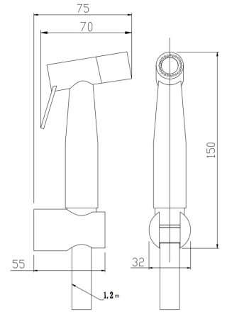 Гигиенический душ BelBagno BB-IFS1-IN