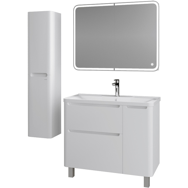 Тумба напольная Grossman АДЕЛЬ-100 см  1010002 с 2-я ящ, белая