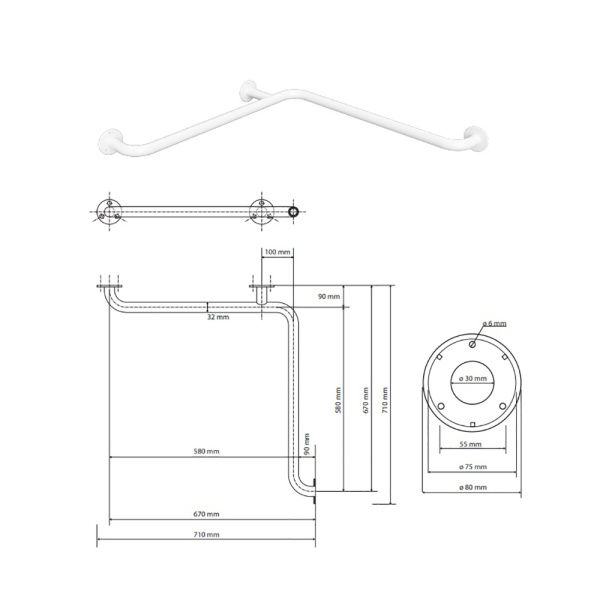 Поручень для душа Bemeta Help 301102034