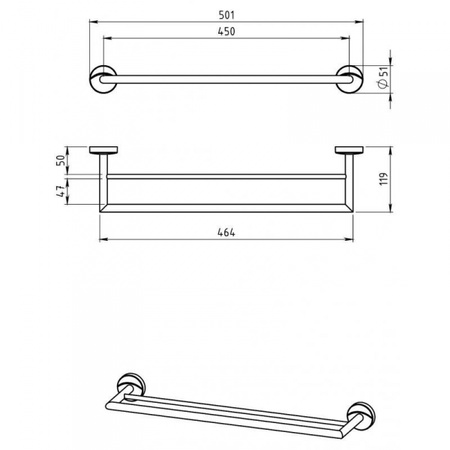 Полотенцедержатель Novaservis Metalia 11 0124.0