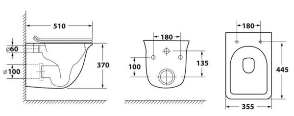 Унитаз подвесной безободковый OWL Eter Ruta-H с сиденьем DP микролифт OWLT190203