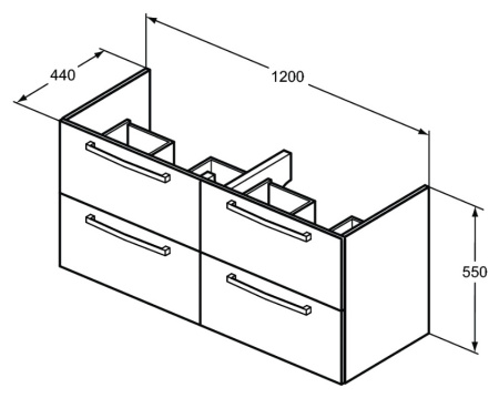 Тумба под раковину Ideal Standard Tempo 120 см E0539OS
