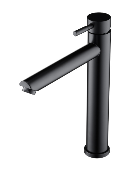 Смеситель для накладной раковины однорычажный высокий Orange Steel M99-121b черный