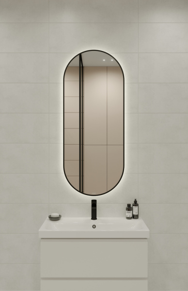 Зеркало Cersanit ECLIPSE smart 50x122 в черной рамке 64151