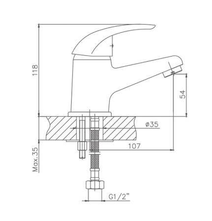 Смеситель для раковины Cron CN1029