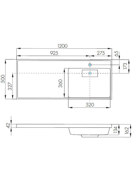 Тумба с раковиной Акватон Лондри 120 1A2359K0LH010