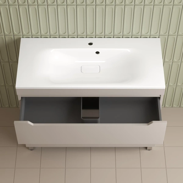 Тумба напольная без раковины 100 см Style Line Остин ЛС-00002401 кремовый матовый