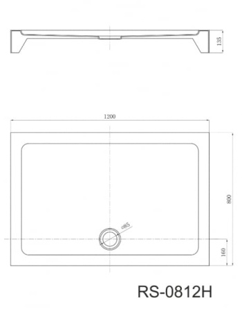Душевой поддон Black&White Stellar Wind RS-0812H