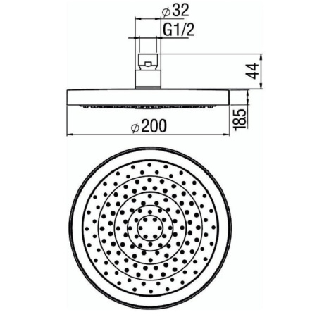 Верхний душ Nobili WE00139/94CR