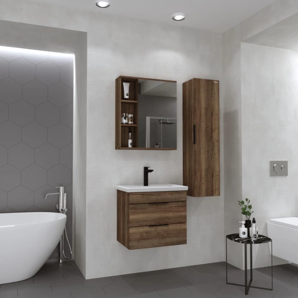 Зеркало-шкаф (62х72) Grossman Форта 2060032 универсал. темный дуб