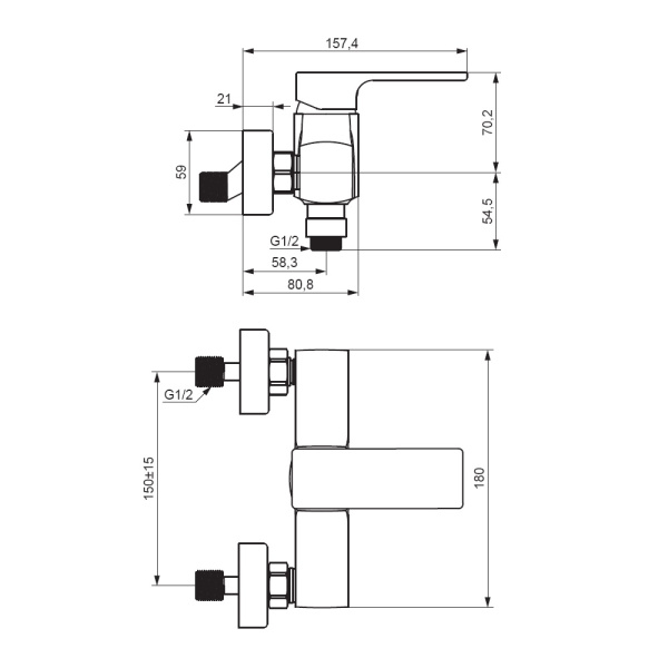 Сместиель для душа Damixa Gala 532000000