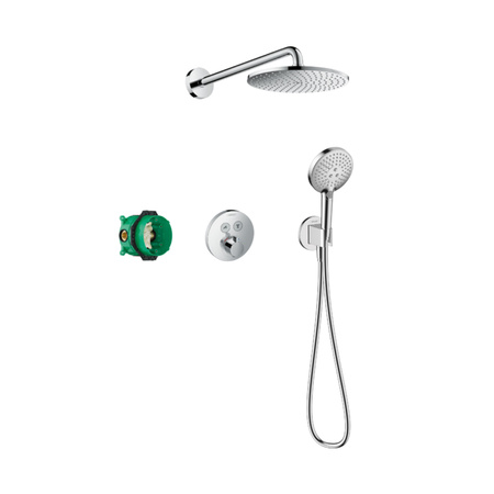 Душевой комплект с термостатом Hansgrohe Raindance S 240 1jet PowderRain 27951000 хром
