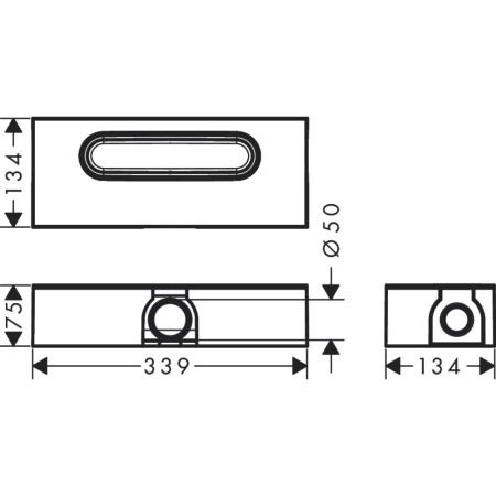 Скрытая часть для трапа Hansgrohe uBox universal 01001180