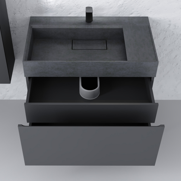 Тумба RAVAL Facet 100 подвесная АнтрацитFac.01.100/P/A/RL