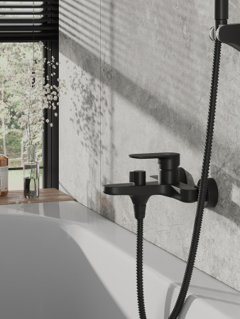 Душевая система Agger Gorgeous A0293544 смеситель с изливом, черный