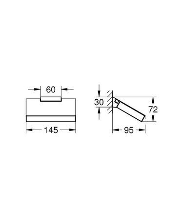 Держатель туалетной бумаги Grohe Selection Cube 102272KF00 (черный матовый)