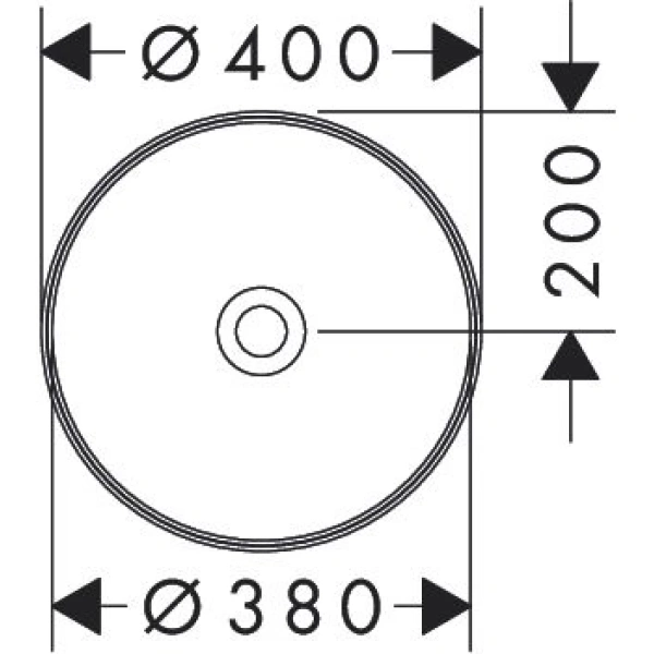 Раковина накладная (40x40) Hansgrohe Xuniva S 60164450 белый