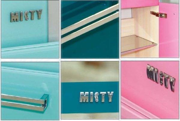 Тумба Misty Джулия QVATRO 90 подвесная  + раковина (сиреневая)