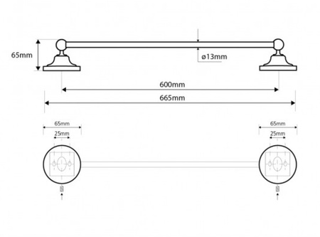 Держатель полотенца Bemeta Retro 144304042