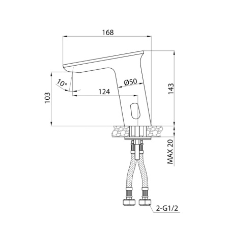 Смеситель для умывальника Iddis Pulse, сенсорный (PULSBS2i86)