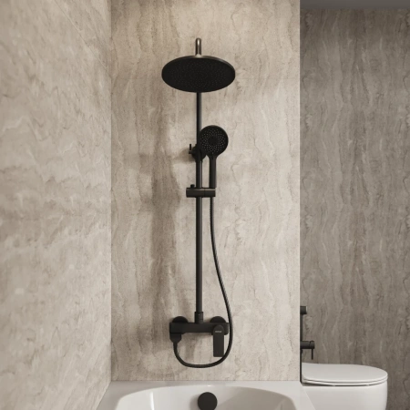 Душевая система Grossman Galaxy 500.K35.01.210 черный матовый