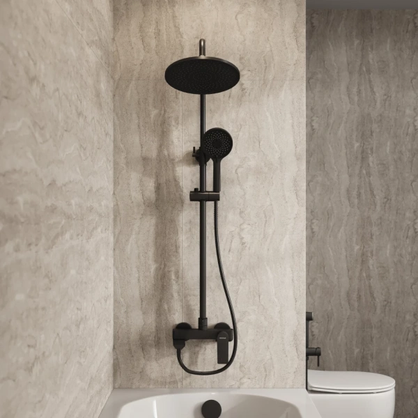 Душевая система Grossman Galaxy 500.K35.01.210 черный матовый