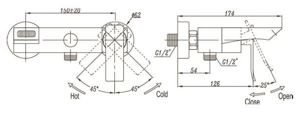 Смеситель для ванны BelBagno Ticino TIC-VASM-CRM