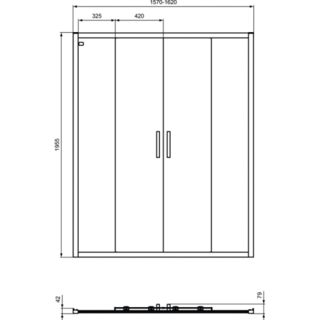 Сдвижная дверь Ideal Standard CONNECT 2 Sliding door, K9282V3