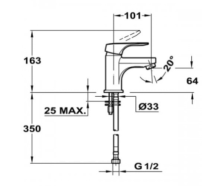 Смеситель для раковины Teka INCA 53341612 (53.341.61.2)