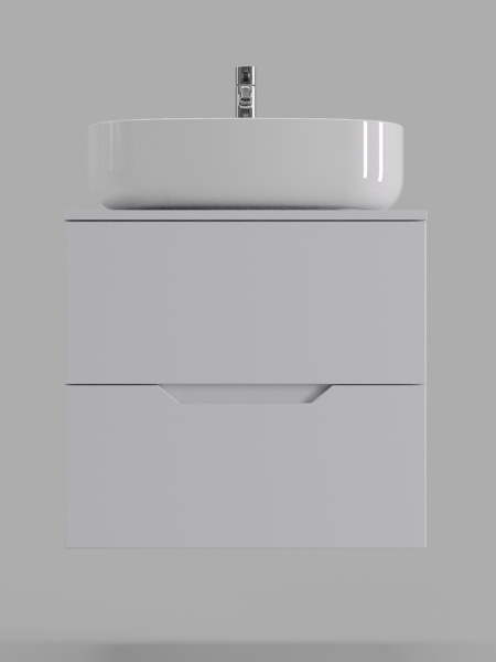 Тумба с раковиной подвесная 60 см Orange Line Li-60TuwMDF+B07-540W белый