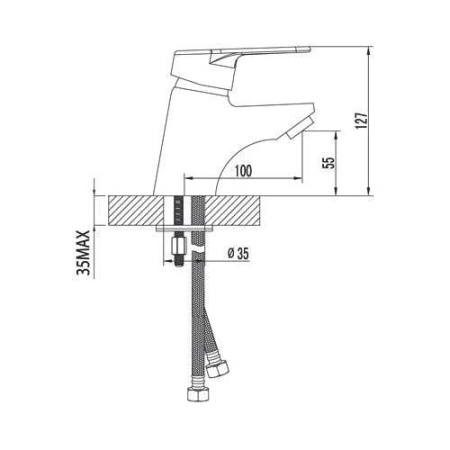 Смеситель для раковины Lemark Luna (LM4106C)