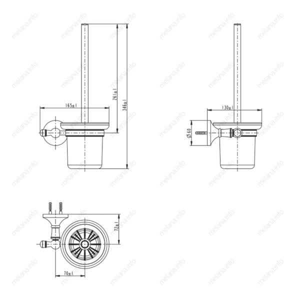 Ершик для унитаза подвесной Melana  MLN-821006