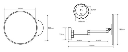 Косметическое зеркало без подсветки Bemeta 112101521